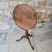 Load image into Gallery viewer, Good-tilt-top-pedestal-table-single-plank-top-tri-form-base-particularly-nice-ring-turned-column-constructed-in-ash-provincial-stylistically-regency-1830-small-size-delightful-table-lamp-stand-sofa-side-drinks-table-elegant-design-light-colour-contemporary-traditional-setting-english-circa-for-sale-damon-blandford-antiques-stow-on-the-wold-cotswolds-antique-furniture