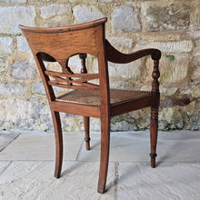 Load image into Gallery viewer, very-attractive-pair-19th-century-anglo-indian-colonial-armchairs-raffles-style-beautifully-hand-carved-teak-back-deep-shaped-crest-rails-scrolled-ends-reeded-mid-rails-down-swept-arms-baluster-shape-supports-caned-seats-fluted-legs-front-square-swept-legs-rear-attractive-comfortable-circa-1850-s-for-sale-damon-blandford-antiques-stow-on-the-wold