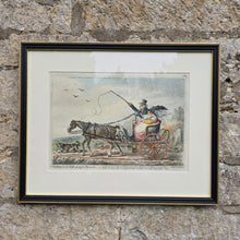 Load image into Gallery viewer, fine-social-satire-print-etching-by-james-gillray-published-1805-h-humphrey-27-st-james-street-london-slender-cockney-corpulent-wife-emaciated-horse-carriage-dog-bone-hand-coloured-excellent-condition-colour-ebonised-gilt-frame-for-sale-damon-blandford-antiques-stow-on-the-wold-cotswolds