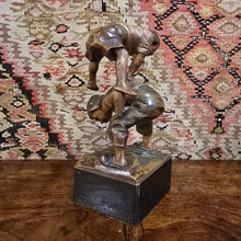 Load image into Gallery viewer, Good-19th-century-wood-carving-two boys-playing-leap-frog-single-block-linden-wood-finely-carved-folds-in-cloths-waves-in-hair-beautifully-capture-movement-wonderful-sculpture-freedom-joy-youth-european-for-sale-damon-blandford-antiques-stow-on-the-wold-cotswolds