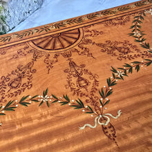 Load image into Gallery viewer, Fine C19th Adam Style Painted Satin Wood Demi Lune Games Table