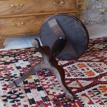 Load image into Gallery viewer, fine-quality-tripod-table-circular-top-single-plank-mahogany-top-raised-on-turned-reeded-baluster-shaped-support-tripod-base-well-selected-dense-timbers-crisply-carved-incredibly-stable-wine-lamp-table-for-sale-damon-blandford-antiques-stroud-stow-on-the-wold-cotswolds-gloucestershire-side-wine-lamp-table-interior-decoration-design