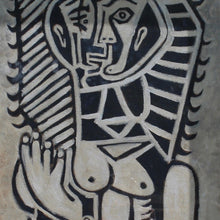 Load image into Gallery viewer, Cubist Oil on Board Painting in the Manner of Pablo Picasso