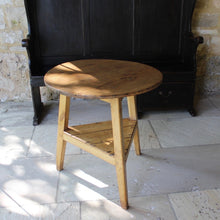 Load image into Gallery viewer, good-19th-century-welsh-pine-cricket-table-pegged-joints-pitch-pine-top-under-tier-nicely-proportioned-excellent-solid condition-aesthetic-appeal-two-plank-top-constructed-nicely-figured-timber-for-sale-damon-blandford-antiques-stroud-stow-on-the-wold-cotswolds-regional-furniture-country