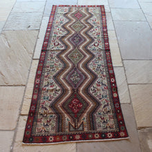 Load image into Gallery viewer, stunning-sumac-runner-featuring-six-adjoined-central-medallions-profusion-of-ark-animal-motifs-main-boarder-star-motifs-red-ground-happiness-fertility-noah's-ark-mount-ararat-eastern-anatolia-Iran. Sumac-loom-kilims-weaving-technic-anatolia-circa-1950's-for-sale-damon-blandford-antiques-phil-taylors-cool-stuff-stroud-gloucestershire-cotswolds-interior