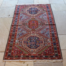 Load image into Gallery viewer, good-quality-highly-decorative-hand-woven-Shahsevan-tabriz-kilim-produced-north-west-Iran-large-central-medallions-central-field-borders-profusely-decorated-all-over-bird-animal-motifs-excellent-condition-rug-predominantly-burnt-orange-cream-blue-colour-magnificent-traditional-contemporary-setting-1960s-for-sale-damon-blandford-antiques-phil-taylors-cool-stuff-stroud-cotswolds