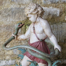 Load image into Gallery viewer, original-victorian-cast-iron-stick-umbrella-stand-young-Hercules-snake-greek-mythology-detailed-casting-probably-Colebrookdale-foundry-Shropshire-original-painted-finish-condition-excellent-age-use-for-sale-damon-blandford-antiques-stroud-stow-on-the-wold-cotswolds-interior-hallway-storage-decorative-design