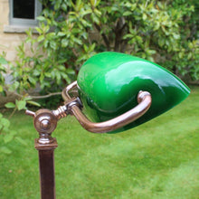 Load image into Gallery viewer, exceptional-high-quality-early-20th-century-bankers-desk-lamp-bronze-square-stepped-plinth-base-classical-column-shaped-support-adjustable-head-green-glass-shade-stunning-lamp-noticeably-heavier-condition-cleaned-re-wired-for-sale-damon-blandford-antiques-cotswolds