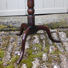 Load image into Gallery viewer, 18th-century-oak-pedestal-table-tripod-base-excellent-proportions-colour-two-plank-top-elegant-tapered-support-bobbin-turned-fabulous-cabriole-legs-excellent-condition-patination-condition-drinks-table-lamp-stand-for-sale-damon-blandford-antiques-stroud-stow-on-the-wold-cotswolds-interior-style-design