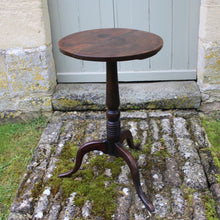 Load image into Gallery viewer, 18th-century-oak-pedestal-table-tripod-base-excellent-proportions-colour-two-plank-top-elegant-tapered-support-bobbin-turned-fabulous-cabriole-legs-excellent-condition-patination-condition-drinks-table-lamp-stand-for-sale-damon-blandford-antiques-stroud-stow-on-the-wold-cotswolds-interior-style-design