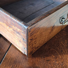 Load image into Gallery viewer, excellent-colour-georgian-oak-dresser-with-open-rack-three-shelves-moulded-cornice-hand-forged-iron-hooks-drawers-lined-in-pine-drawer-fronts-moulded-edges-brass-swan-neck-drop-handles-raised-on-primitive-supports-pot-board-excellent-condition-fresh-to-market-circa-1780-1800-for-sale-damon-blandford-antiques-stow-on-the-wold-kitchen-dinning-room-furniture