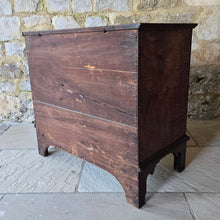 Load image into Gallery viewer, from-the-mrs-henry-ford-II-collection-chest-rare-american-late-18th-century-chippendale- maple-new-england-fiddle-back-maple-eaton-square-london-turville-grange-buckinghamshire-rectangular-top-moulded-edges-lift-up-lid-large-storage-area-full-width-drawer-raised-on-tall scrolling-bracket-feet-period-style-original-brass-handles-lock-escutcheon-excellent-condition-full-sensitive-restoration-excellent-quality-piece-would-sit-well-within-period-contemporary-setting-elegant-clean-lines-fabulous-colour-very-well