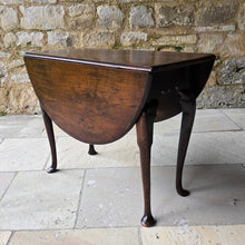 Load image into Gallery viewer, good-early-georgian-drop-leaf-table-excellent-colour-oval-top-decorative-shaped-freeze-cabriole-legs-pad-feet-compact-size-dinning-table-four-people-versatile-design-sofa-side-table-excellent-condition-for-sale-damon-blandford-antiques-cotswolds