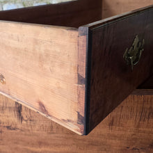 Load image into Gallery viewer, from-the-mrs-henry-ford-II-collection-chest-rare-american-late-18th-century-chippendale- maple-new-england-fiddle-back-maple-eaton-square-london-turville-grange-buckinghamshire-rectangular-top-moulded-edges-lift-up-lid-large-storage-area-full-width-drawer-raised-on-tall scrolling-bracket-feet-period-style-original-brass-handles-lock-escutcheon-excellent-condition-full-sensitive-restoration-excellent-quality-piece-would-sit-well-within-period-contemporary-setting-elegant-clean-lines-fabulous-colour-very-well