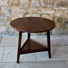 Load image into Gallery viewer, 19th-century-welsh-oak-cricket-table-excellent-proportions-good-provenance-original-Mary-Williams-landlady-Bear-Inn-Rhayader-Wales-solid-condition-dinning-tavern-table-for-sale-vernacular-folk-early-oak-country-for-sale-damon-blandford-antiques-stow-on-the-wold-gloucestershire