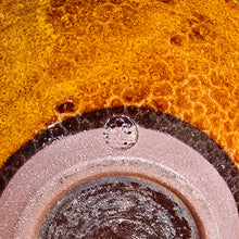 Load image into Gallery viewer, great-colour-studio-pottery-bowl-peter-dick-coxwold-pottery-north-yorkshire-20th-century-attractive-bowl-vibrant-treacle-colour-glaze-textured-surface-variations-in-colour-excellent-condition-impressed-mark-to-foot-for-sale-damon-blandford-antiques-cotswolds