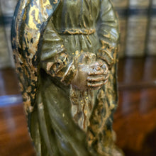 Load image into Gallery viewer, finely-carved-well-decorated-18th-century-Italian-polychrome-figure-our-lady-carved-limewood-detail-hands-feet-face-nicely-decorated-parcel-gilt-glass-eyes-excellent-condition-for-sale-damon-blandford-antiques-stow-on-the-wold-cotswolds