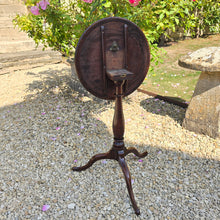 Load image into Gallery viewer, good-small-Georgian-mahogany-tripod-table-circular-tilt-top-baluster-shape-support-elegant-tri-form-base-legs-pad-feet-suitable-lamp-drinks-table-useful-good-colour-excellent-condition-english-circa-1800-for-sale-damon-blandford-antiques-stow-on-the-wold-cotswolds-antiques-art-decorative