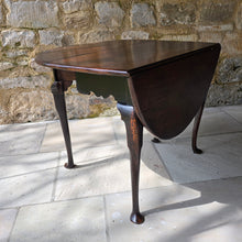 Load image into Gallery viewer, good-early-georgian-drop-leaf-table-excellent-colour-oval-top-decorative-shaped-freeze-cabriole-legs-pad-feet-compact-size-dinning-table-four-people-versatile-design-sofa-side-table-excellent-condition-for-sale-damon-blandford-antiques-cotswolds