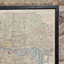 Load image into Gallery viewer, original-colour-map-central-London-by-Letts-Son-&-Co-Ltd-framed-bespoke-black-ash-frame-map-shows-train-lines-stations-postal-boundaries-parks-omnibus-tram-routes-steamboat-piers-routes-detailed-excellent-condition-for-sale-damon-blandford-antiques-stow-on-the-wold-cotswolds-maps-wall-art-decorative-antiques