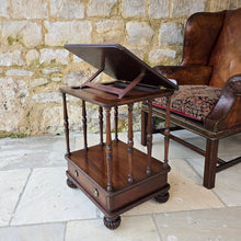 Load image into Gallery viewer, early-19th- century- low-library-table-book-stand-exceptionally-good-quality-condition-gillows-lancaster-london-hallmarks-gillows-&-co-workmen-design-book-music-stand-colour-elegant-example-single-drawer-reeded-bun-feet-sofa-side-table-for-sale-damon-blandford-antiques-stow-on-the-wold-cotswolds