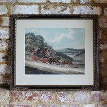 Load image into Gallery viewer, original-framed-lithographs-coaching-scenes-mail-coach-manchester-london-print-painting-James-Pollard-fbdaniell&son-christies-damon-blandford-antiques-cotswold-gloucestershire-forsale-wallart-art-prints