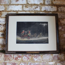 Load image into Gallery viewer, original-framed-lithographs-coaching-scenes-mail-coach-thunder-storm-print-painting-James-Pollard-fbdaniell&son-christies-damon-blandford-antiques-cotswold-gloucestershire-forsale-wallart-art-prints