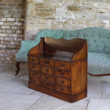 Load image into Gallery viewer, Rare bank of twelve French shop drawers in pollard oak