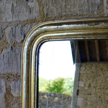 Load image into Gallery viewer, original-C19th-french-louis-phillipe-mirror-frame-gilded-gilt-etched-repeating-flower-foliage-design-mirror-large-proportions-original-mirror-plate-excellent-condition-foxing-appeal-stunning-mirror-period-contemporary-french-19th-century-damon-blandford-antiques-gloucestershire-for-sale-bedroom-livingroom-interior-design-reflection-style-decor