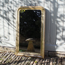 Load image into Gallery viewer, original-C19th-french-louis-phillipe-mirror-frame-gilded-gilt-etched-repeating-flower-foliage-design-mirror-large-proportions-original-mirror-plate-excellent-condition-foxing-appeal-stunning-mirror-period-contemporary-french-19th-century-damon-blandford-antiques-gloucestershire-for-sale-bedroom-livingroom-interior-design-reflection-style-decor