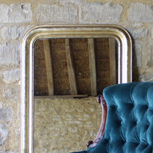Load image into Gallery viewer, original-C19th-french-louis-phillipe-mirror-frame-gilded-gilt-etched-repeating-flower-foliage-design-mirror-large-proportions-original-mirror-plate-excellent-condition-foxing-appeal-stunning-mirror-period-contemporary-french-19th-century-damon-blandford-antiques-gloucestershire-for-sale-bedroom-livingroom-interior-design-reflection-style-decor
