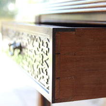 Load image into Gallery viewer, Chinese Chippendale revival writing desk by G Trollope & sons