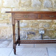 Load image into Gallery viewer, Chinese Chippendale revival writing desk by G Trollope & sons