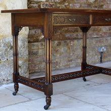 Load image into Gallery viewer, Chinese Chippendale revival writing desk by G Trollope & sons