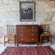 Load image into Gallery viewer, atmospheric-C20th-oil-on-canvas-painting-by-Susan-Gibson-two-black-white-pointer-dogs-heather-covered-hillside-dog-on-point-hill-expanse-water-middle-ground-hills-shrouded-mist-background-stark-contrast-muted-colours-landscape-purple-tones-flowering-heather-foregroud-adding-warmth-painting-dogs-looking-intently-at-ground-viewer-grouse-quarry-sitting-tight-piece-wall-art-vintage-damon-blandford-antiques-stroud-gloucestershire-malthouse-collective-for-sale-art-georgian-chest-elm-chairs-persian-carpet