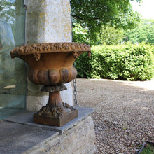 Load image into Gallery viewer, Pair C19th provincial Scottish terracotta garden urns