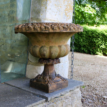 Load image into Gallery viewer, Pair C19th provincial Scottish terracotta garden urns