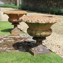 Load image into Gallery viewer, Pair C19th provincial Scottish terracotta garden urns