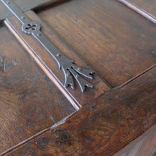 Load image into Gallery viewer, Large Norman or French oak coffer with linenfold panelled front
