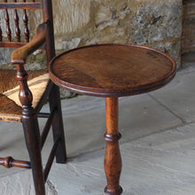 Load image into Gallery viewer, really-good-colour-18th-century-ash-pedestal-tripod-table-constructed-of-very-nicely-figured-timber-circular-lipped-dished-top-turned-stem-cabriole-legs-candle-stand-excellent-proportions-drinks-table-attractive-stable-useful-table-excellent-condition-for-sale-damon-blandford-antiques-stroud-gloucestershire-regional-furniture-interior-design