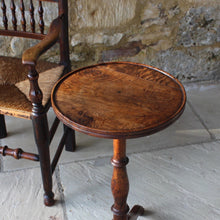 Load image into Gallery viewer, really-good-colour-18th-century-ash-pedestal-tripod-table-constructed-of-very-nicely-figured-timber-circular-lipped-dished-top-turned-stem-cabriole-legs-candle-stand-excellent-proportions-drinks-table-attractive-stable-useful-table-excellent-condition-for-sale-damon-blandford-antiques-stroud-gloucestershire-regional-furniture-interior-design