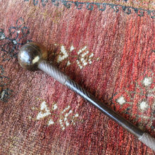 Load image into Gallery viewer, fine-19th-century-african-zulu-war-club-knobkerrie-decorative-wirework-shaft-war-knobkerrie-tribal-warriors-close-quarter-weapon-dense-hardwood-indigenous-black-ironwood-good-condition-for-sale-damon-blandford-antiques-stroud-gloucestershire