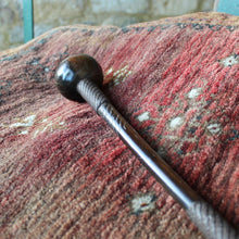 Load image into Gallery viewer, fine-19th-century-african-zulu-war-club-knobkerrie-decorative-wirework-shaft-war-knobkerrie-tribal-warriors-close-quarter-weapon-dense-hardwood-indigenous-black-ironwood-good-condition-for-sale-damon-blandford-antiques-stroud-gloucestershire