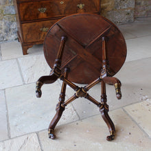 Load image into Gallery viewer, period-aesthetic-movement-side-table-excellent-quality-circular-hardwood-top-four-tapering-ring-turned-fluted-parcel-gilt-legs-cross-stretcher-out-swept-feet-terminating-in-brass-ceramic-castors-applied-carved-gilt-decorative-applique-really-attractive-useful-occasional-table-sofa-side-table-drinks-table-lamp-table-for-sale-damon-blandford-antiques-stroud-gloucestershire