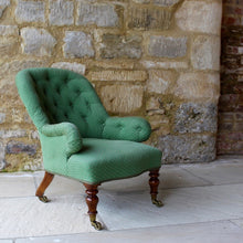 Load image into Gallery viewer, A diminutive Victorian button-backed salon chair