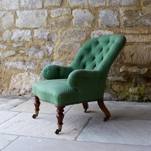 Load image into Gallery viewer, A diminutive Victorian button-backed salon chair