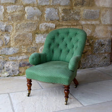 Load image into Gallery viewer, A diminutive Victorian button-backed salon chair