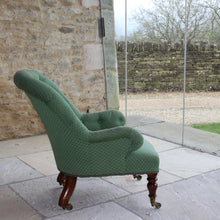 Load image into Gallery viewer, A diminutive Victorian button-backed salon chair