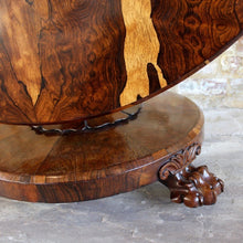 Load image into Gallery viewer, regency-table-tilt-top-breakfast-antique-rosewood-lion-paw-pedestal