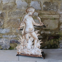 Load image into Gallery viewer, original-victorian-cast-iron-stick-umbrella-stand-young-Hercules-snake-greek-mythology-detailed-casting-probably-Colebrookdale-foundry-Shropshire-original-painted-finish-condition-excellent-age-use-for-sale-damon-blandford-antiques-stroud-stow-on-the-wold-cotswolds-interior-hallway-storage-decorative-design
